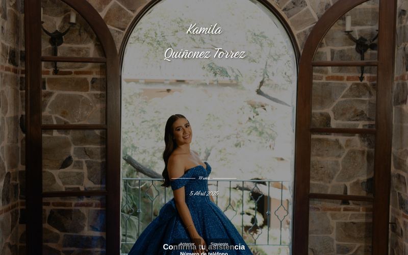 Captura de invitación de Kamila